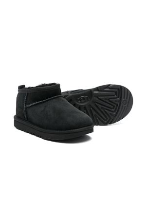 black leather mini ankle boots UGG KIDS | 1130750KBLK